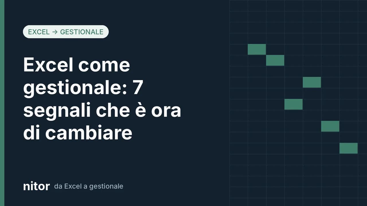 Copertina: Excel come gestionale, 7 segnali che è ora di cambiare