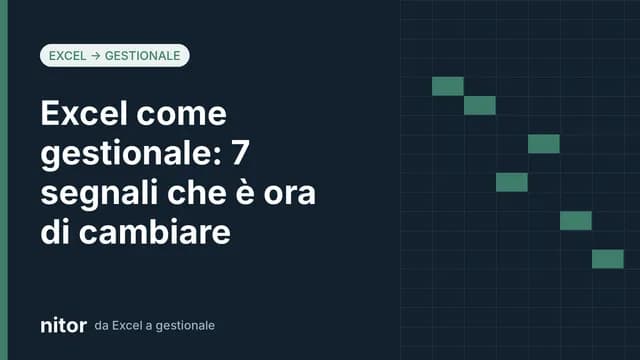 Copertina: Excel come gestionale, 7 segnali che è ora di cambiare
