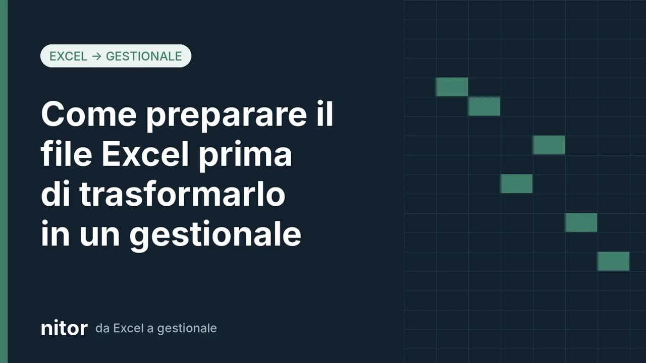 Cover: how to prepare your Excel file before turning it into an online business app, with a stylised spreadsheet grid